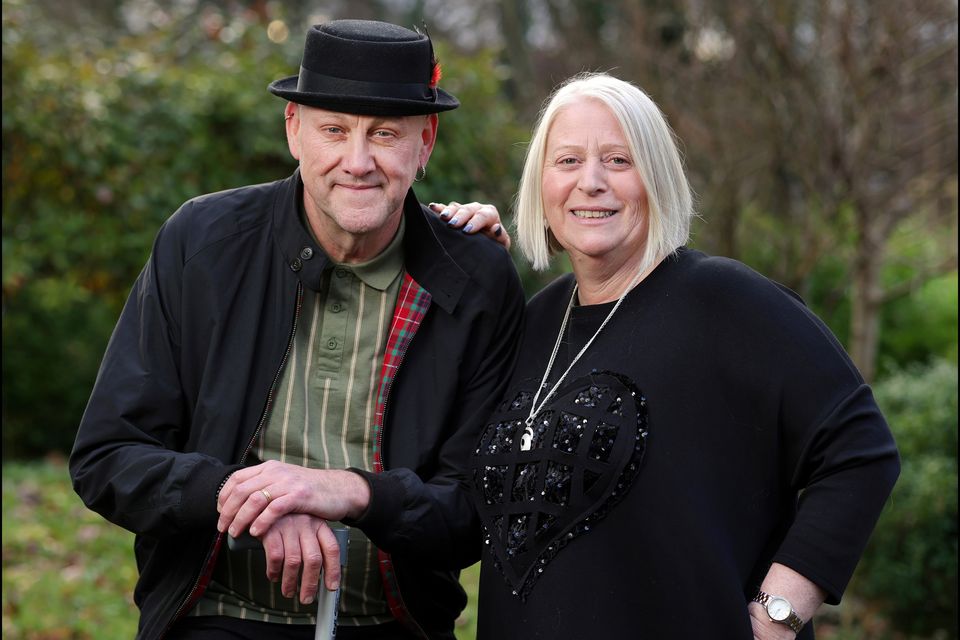 Wayne and his wife Siobhán at home. Photo: Steve Humphreys